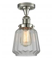 Innovations Lighting 517-1CH-PN-G142-LED - Chatham - 1 Light - 7 inch - Polished Nickel - Semi-Flush Mount