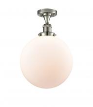 Innovations Lighting 517-1CH-PN-G201-12 - Beacon - 1 Light - 12 inch - Polished Nickel - Semi-Flush Mount