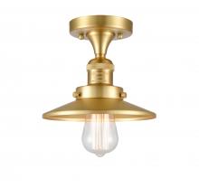  517-1CH-SG-M4 - Railroad - 1 Light - 7 inch - Satin Gold - Semi-Flush Mount