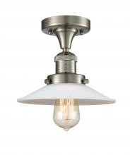  517-1CH-SN-G1 - Halophane - 1 Light - 9 inch - Brushed Satin Nickel - Semi-Flush Mount