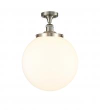  517-1CH-SN-G201-14 - Beacon - 1 Light - 14 inch - Brushed Satin Nickel - Semi-Flush Mount