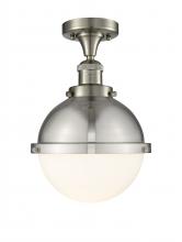 Innovations Lighting 517-1CH-SN-HFS-81-SN - Hampden - 1 Light - 9 inch - Brushed Satin Nickel - Semi-Flush Mount