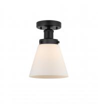 Innovations Lighting 616-1F-BK-G61 - Cone - 1 Light - 6 inch - Matte Black - Semi-Flush Mount