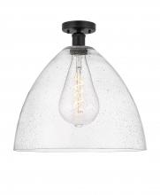  616-1F-BK-GBD-164 - Bristol - 1 Light - 16 inch - Matte Black - Semi-Flush Mount