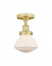 Innovations Lighting 616-1F-SG-G321 - Olean - 1 Light - 7 inch - Satin Gold - Semi-Flush Mount