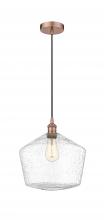 Innovations Lighting 616-1P-AC-G654-12-LED - Cindyrella - 1 Light - 12 inch - Antique Copper - Cord hung - Mini Pendant