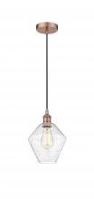 Innovations Lighting 616-1P-AC-G654-8-LED - Cindyrella - 1 Light - 8 inch - Antique Copper - Cord hung - Mini Pendant