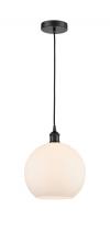 Innovations Lighting 616-1P-BK-G121-10 - Athens - 1 Light - 10 inch - Matte Black - Cord hung - Mini Pendant