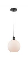 Innovations Lighting 616-1P-BK-G121-8 - Athens - 1 Light - 8 inch - Matte Black - Cord hung - Mini Pendant