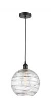 Innovations Lighting 616-1P-BK-G1213-10 - Athens Deco Swirl - 1 Light - 10 inch - Matte Black - Cord hung - Mini Pendant