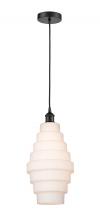 Innovations Lighting 616-1P-BK-G671-8 - Cascade - 1 Light - 8 inch - Matte Black - Cord hung - Mini Pendant