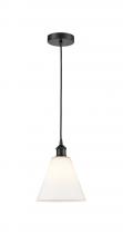 Innovations Lighting 616-1P-BK-GBC-81-LED - Berkshire - 1 Light - 8 inch - Matte Black - Cord hung - Mini Pendant