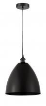 Innovations Lighting 616-1P-BK-MBD-12-BK - Bristol - 1 Light - 12 inch - Matte Black - Cord hung - Mini Pendant