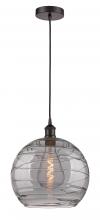 Innovations Lighting 616-1P-OB-G1213-14SM - Athens Deco Swirl - 1 Light - 14 inch - Oil Rubbed Bronze - Cord hung - Pendant