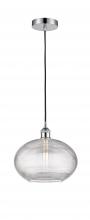 Innovations Lighting 616-1P-PC-G555-12CL - Ithaca - 1 Light - 12 inch - Polished Chrome - Cord hung - Mini Pendant