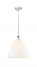 Innovations Lighting 616-1P-PN-GBD-121 - Bristol - 1 Light - 12 inch - Polished Nickel - Cord hung - Mini Pendant