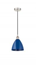 Innovations Lighting 616-1P-PN-MBD-75-BL - Plymouth - 1 Light - 8 inch - Polished Nickel - Cord hung - Mini Pendant