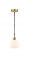 Innovations Lighting 616-1P-SG-G121-6 - Athens - 1 Light - 6 inch - Satin Gold - Cord hung - Mini Pendant