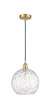 Innovations Lighting 616-1P-SG-G1215-10 - Athens Water Glass - 1 Light - 10 inch - Satin Gold - Cord hung - Mini Pendant