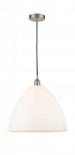  616-1P-SN-GBD-161 - Bristol - 1 Light - 16 inch - Brushed Satin Nickel - Cord hung - Pendant