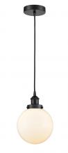 Innovations Lighting 616-1PH-BK-G201-8 - Beacon - 1 Light - 8 inch - Matte Black - Cord hung - Mini Pendant