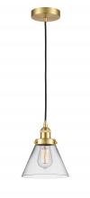 Innovations Lighting 616-1PH-SG-G42 - Cone - 1 Light - 8 inch - Satin Gold - Cord hung - Mini Pendant