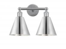  616-2W-PC-MBC-8-PC - Berkshire - 2 Light - 17 inch - Polished Chrome - Bath Vanity Light