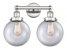  616-2W-PN-G202-8 - Beacon - 2 Light - 17 inch - Polished Nickel - Bath Vanity Light