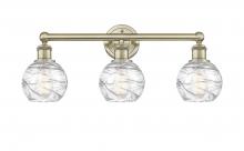  616-3W-AB-G1213-6 - Athens Deco Swirl - 3 Light - 24 inch - Antique Brass - Bath Vanity Light