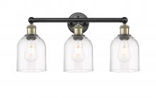  616-3W-BAB-G558-6CL - Bella - 3 Light - 24 inch - Black Antique Brass - Bath Vanity Light