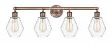  616-4W-AC-G652-6 - Cindyrella - 4 Light - 33 inch - Antique Copper - Bath Vanity Light