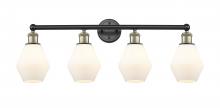  616-4W-BAB-G651-6 - Cindyrella - 4 Light - 33 inch - Black Antique Brass - Bath Vanity Light