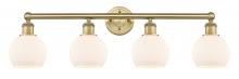  616-4W-BB-G121-6 - Athens - 4 Light - 33 inch - Brushed Brass - Bath Vanity Light