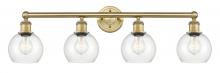  616-4W-BB-G122-6 - Athens - 4 Light - 33 inch - Brushed Brass - Bath Vanity Light