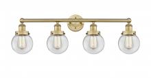 Innovations Lighting 616-4W-BB-G202-6 - Beacon - 4 Light - 33 inch - Brushed Brass - Bath Vanity Light