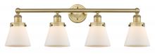  616-4W-BB-G61 - Cone - 4 Light - 33 inch - Brushed Brass - Bath Vanity Light