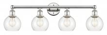  616-4W-PN-G122-6 - Athens - 4 Light - 33 inch - Polished Nickel - Bath Vanity Light