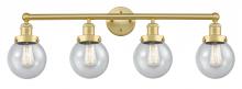 Innovations Lighting 616-4W-SG-G204-6 - Beacon - 4 Light - 33 inch - Satin Gold - Bath Vanity Light