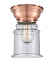 Innovations Lighting 623-1F-AC-G184 - Canton - 1 Light - 6 inch - Antique Copper - Flush Mount