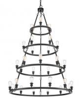 Innovations Lighting 820345-BK - Saloon - 30 Light - 50 inch - Matte Black - Chain Hung - Chandelier