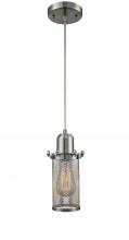 Innovations Lighting 900-1P-SN-CE219-SN - Quincy Hall - 1 Light - 5 inch - Brushed Satin Nickel - Cord hung - Mini Pendant