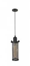 Innovations Lighting 900-1P-BK-CE216-BK - Quincy Hall - 1 Light - 5 inch - Matte Black - Cord hung - Mini Pendant