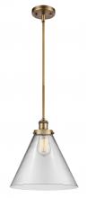  916-1S-BB-G42-L - Cone - 1 Light - 12 inch - Brushed Brass - Mini Pendant