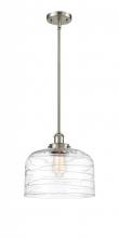  916-1S-SN-G713-L - Bell - 1 Light - 12 inch - Brushed Satin Nickel - Mini Pendant