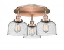 Innovations Lighting 916-3C-AC-G74 - Cone - 3 Light - 20 inch - Antique Copper - Flush Mount