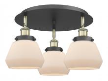  916-3C-BAB-G171 - Fulton - 3 Light - 19 inch - Black Antique Brass - Flush Mount