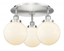 Innovations Lighting 916-3C-SN-G201-8 - Beacon - 3 Light - 20 inch - Satin Nickel - Flush Mount