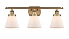 Innovations Lighting 916-3W-BB-G61 - Cone - 3 Light - 26 inch - Brushed Brass - Bath Vanity Light