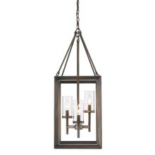Golden 2073-3P GMT - Smyth 3 Light Pendant in Gunmetal Bronze with Clear Glass