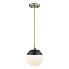 Golden 3218-S AB-BLK - Dixon Small Pendant with Rod